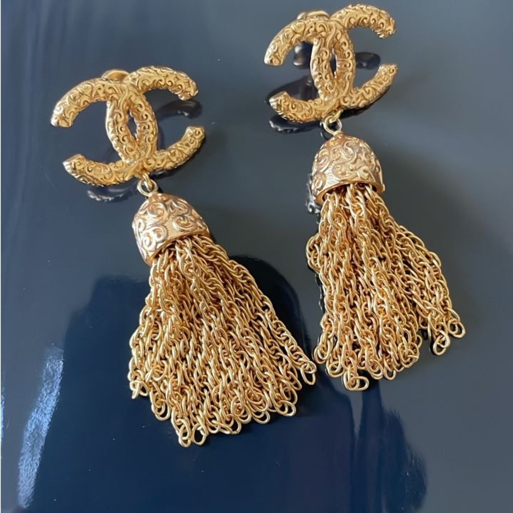 Gold Tassel Earrings